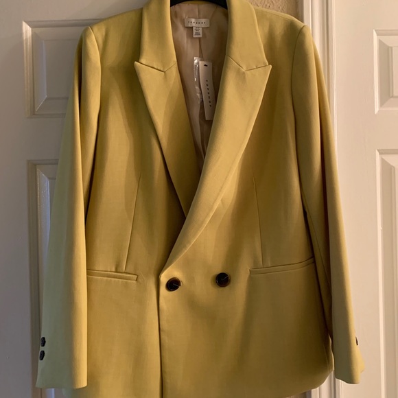 Topshop lime green suit jacket NWT - Picture 2 of 4